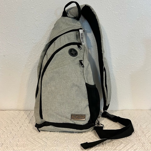 Bella Russo Gray and Black Urban Backpack with Sleek Design - Picture 1 of 5